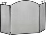 HOMCOM Kaminschutzgitter mit Netz Eisengitter 128 x 2 x 76,5 cm