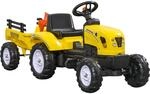 HOMCOM Trettraktor mit Anh&auml;nger f&uuml;r Outdoor 133 x 42 x 51 cm