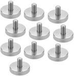 SOTECH 10x R&auml;ndelschrauben M6 x 12 mm Flache Ausf&uuml;hrung Ohne Schaft Kopf