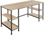 Tectake Computer Schreibtisch Stoke Industrial Style Holz und Stahl 137 x 55 x 75 cm