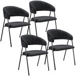 Tectake Armlehnstuhl Bedano Webstoff Gepolstert Durchgehende Lehne In C Form Mit