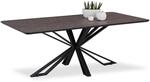 Homestyle4u Esstisch 200x100 Braun Schwarz Esszimmertisch 2846