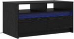 vidaXL Couchtisch Schwarz Eichen-Optik 90 x 50 x 45 cm Holzwerkstoff 8004684