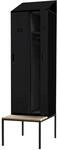 JAN NOWAK Umkleideschrank Spind mit Sitzbank KACPER 2 Abteile 229,5 x 60 x 85 cm