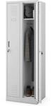 JAN NOWAK Umkleideschrank Spind KACPER 2 Abteile 180 x 60 x 50 cm Grau
