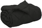 vidaXL Winterbettdecke Schwarz 220 x 140 cm Mikrofaser 42025710
