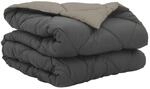 vidaXL Sommerdecke Hellgrau und Anthrazit 220 x 155 cm Mikrofaser 42025519