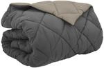 vidaXL Winterbettdecke Hellgrau und Anthrazit 240 x 260 cm Mikrofaser 42025763