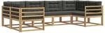 vidaXL Outdoor-Sofagarnitur mit Kissen 6 Stk Wei&szlig; und Anthrazit 3386921