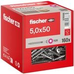 Fischer Terrassenschraube A2 Senkkopf TX Teilgewinde &Oslash; 5 x 50 mm 160 Stk