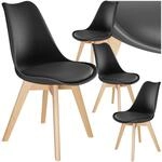 Tectake Set Esszimmerstuhl Frederikke Scandi Design Gepolsterte Sitzfl&auml;che
