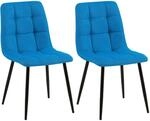 CLP 2er Set Esszimmerstuhl Tilde hellblau/Stoff