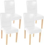 MCW Esszimmerstuhl Littau 4er-Set Kunstleder Wei&szlig; Helle Beine