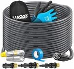 MASKO Rohrreinigungsschlauch Set Premium 200 Bar L&auml;nge 30 m Farbe Anthrazit