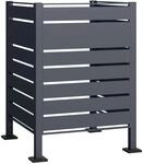 Wiltec M&uuml;lltonnenzaun F&uuml;r Eine Tonne Anthrazit M&uuml;lltonnenbox 60-240L...