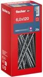 Fischer Holzbauschraube Zylinderkopf TX Vollgewinde &Oslash; 6 x 120 mm 26 Stk
