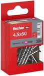 Fischer Schraube PowerFast II A2 Senkkopf TX Teilgewinde &Oslash; 4,5 x 60 mm 30 Stk