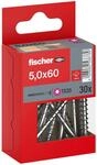 Fischer Schraube PowerFast II A2 Senkkopf TX Teilgewinde &Oslash; 5 x 60 mm 30 Stk