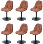 MCW Esszimmerstuhl A60 6er-Set Stoff/Textil Chenille 465g/m&sup2;Terrakotta