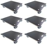 PROREGAL Mega Deal 6x Profi Transportroller Mit 4 Rollen HxBxT 15x58x58cm...