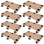 PROREGAL Mega Deal 8x Profi Transportroller mit 6 Rollen HxBxT 11 x 30 x 68 cm