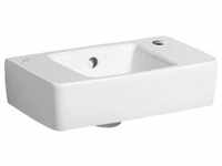 Geberit Handwaschbecken Renova Plan 40 cm Weiß mit Hahnloch und Überlauf