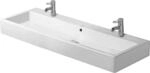Duravit Einbauwaschbecken Vero 120 cm Wei&szlig; 2 Hahnl&ouml;cher geschliffen
