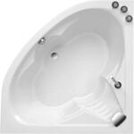 Ottofond Eck-Badewanne Cascade 140 cm Wei&szlig;