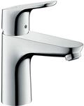 hansgrohe Waschtischarmatur Focus 100 Wasserhahn Bad mit Zugstange Chrom
