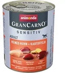 Gran Carno Hunde-Nassfutter Sensitive Adult Reines Huhn und Kartoffel 800 g