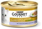 Gourmet Katzen-Nassfutter Gold Zarte H&auml;ppchen in Sauce mit Kalbund und Gem&uuml;se