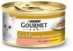 Gourmet Katzen-Nassfutter Gold Zarte H&auml;ppchen in Sauce mit Lachs und Huhn 85 g