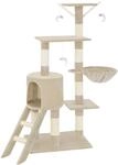Tectake Kratzbaum Dominik 144 cm Sisal 49 x 35 x 144 cm Beige