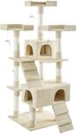 Tectake Kratzbaum Barney 170 cm Sisal 70 x 54 x 170 cm Beige
