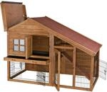 Trixie Kleintierstall Natura mit Freilaufgehege 151 cm x 107 cm x 80 cm Braun