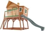 Axi Spielhaus Max mit Leiter, Rutsche & Sandkasten Braun/Gr&uuml;n