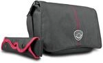 Mantona Cool Bag Kameratasche Schwarz/Rot Fototasche Kamera Umh&auml;ngetasche