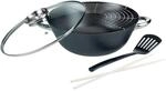 GSW Gusseisen Wok Set Multifunktionstopf 5 Teillig
