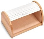 Zeller Rollbrotkasten Buche 21 cm x 25 cm x 39 cm Wei&szlig;