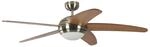 Pepeo Deckenventilator Melton Nickel - Ahorn 132 cm mit Beleuchtung und...