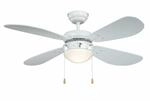 AIRERYDER Deckenventilator Classic 105 cm Wei&szlig; mit Beleuchtung und Zugketten