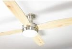 AIRERYDER Deckenventilator Saturn Nickel 132 cm mit Beleuchtung und Fernbedienung
