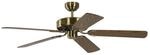 Pepeo Deckenventilator Potkuri Messing Antik - Eiche 132 cm mit Zugkette