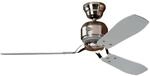 HUNTER FANS Deckenventilator Industrie II 132 cm Chrom Geb&uuml;rstet mit Wandschalter
