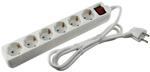 ChiliTec Schutzkontakt Steckdosenleiste 6 Fach 3600W Mit Schalter Wei&szlig;