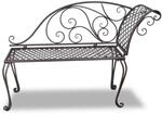 vidaXL Garten-Chaiselongue 128 cm Stahl Antik Braun