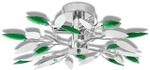vidaXL Deckenleuchte Wei&szlig;e & Gr&uuml;ne Acrylglas-Bl&auml;tter 3 x E14-Lampen 240982
