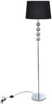 vidaXL Stehlampe mit 4-Kugel-Dekoelement Schwarz 240903