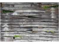 Erismann Fototapete Vlies Timber Grau 400 cm x 270 cm