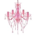 vidaXL Kronleuchter 5 Gl&uuml;hbirnen Rosa 240310